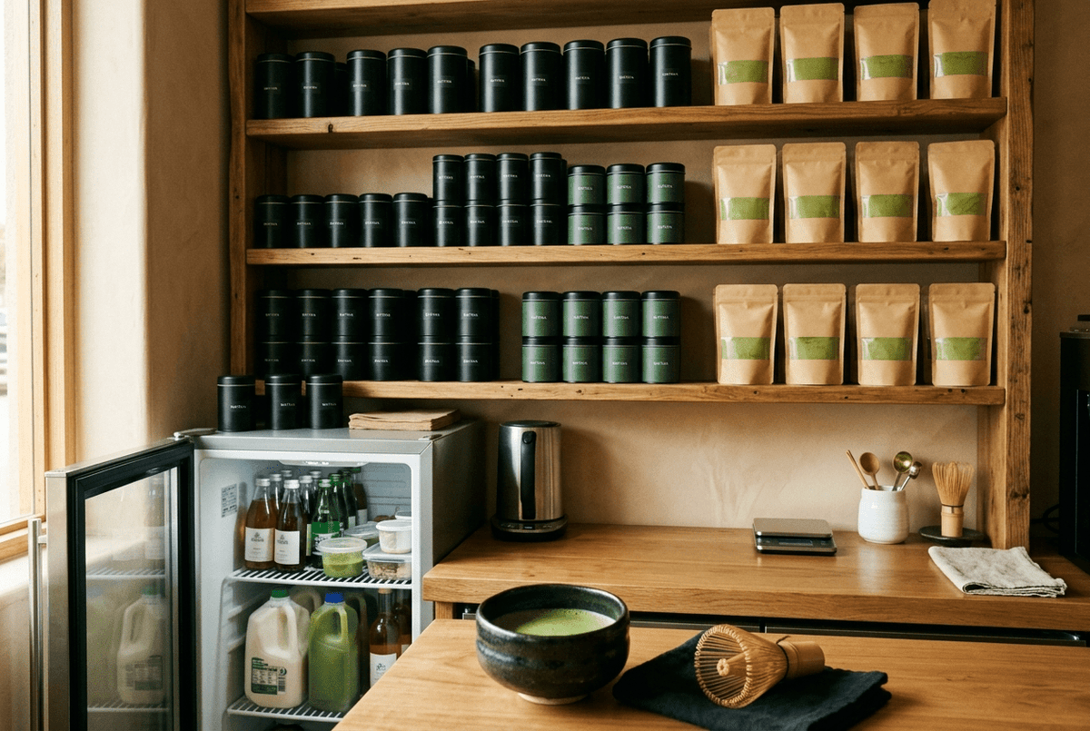 Approvisionnement en matcha professionnel : stock, conservation et rythme de livraison - Tsuki Matcha