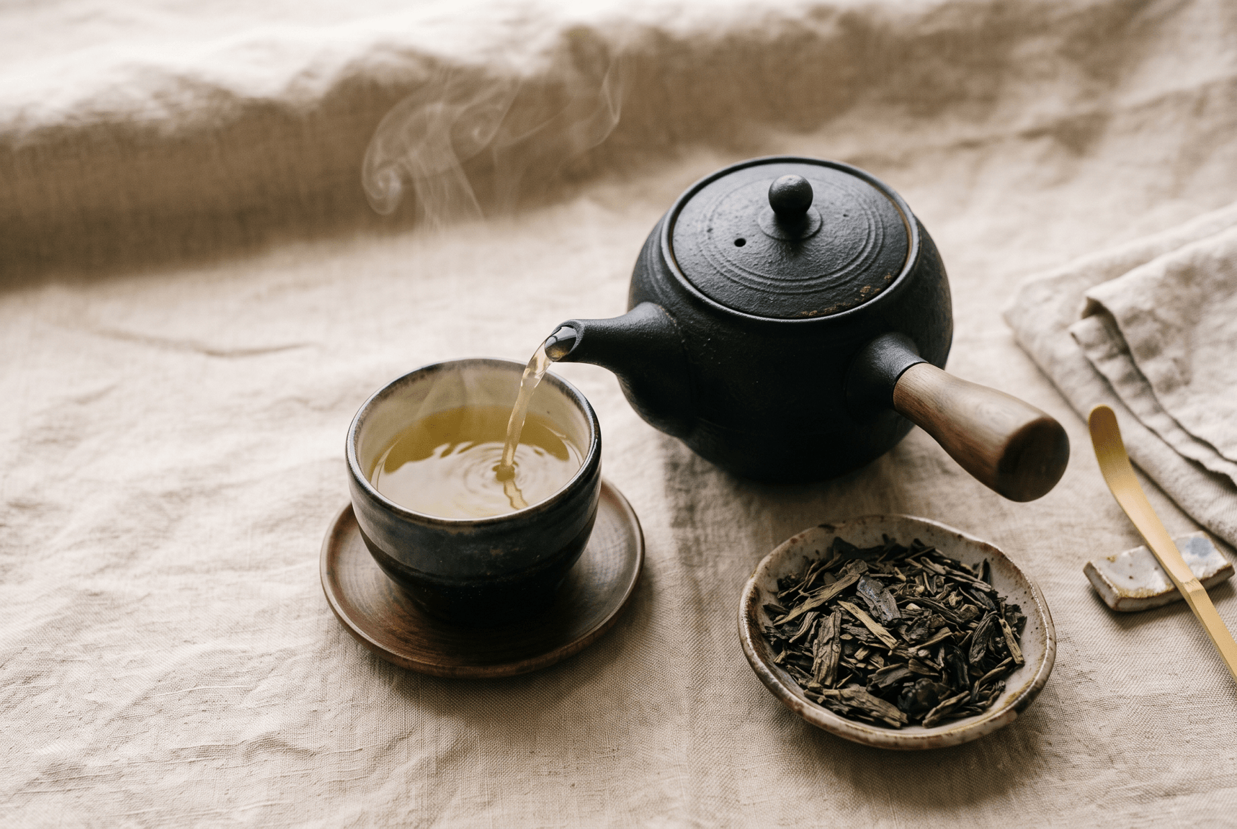 Bancha : origine, bienfaits et comparatif avec le matcha - Tsuki Matcha