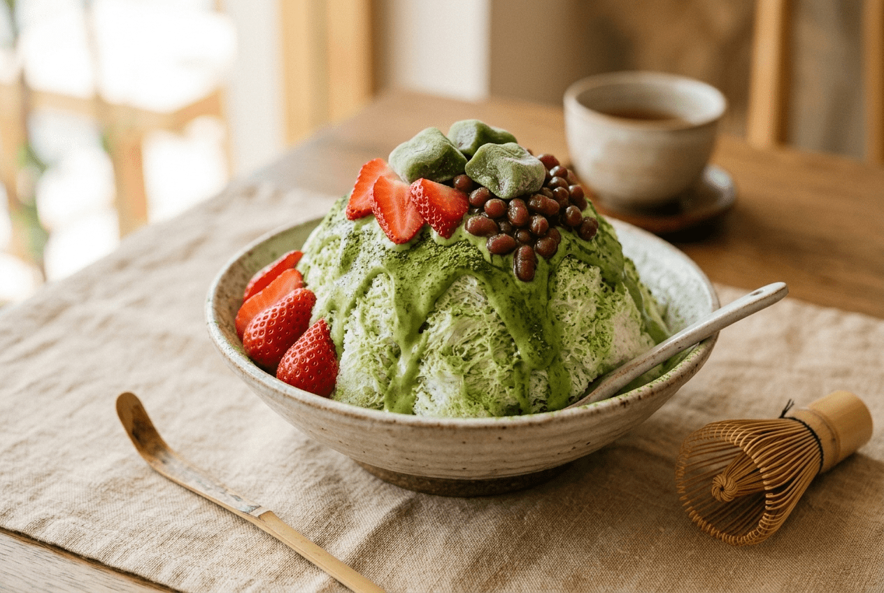 Bingsu matcha : la recette du dessert glacé coréen revisité au matcha - Tsuki Matcha