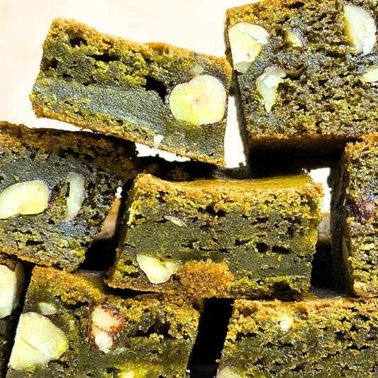 Brownies matcha & noisettes