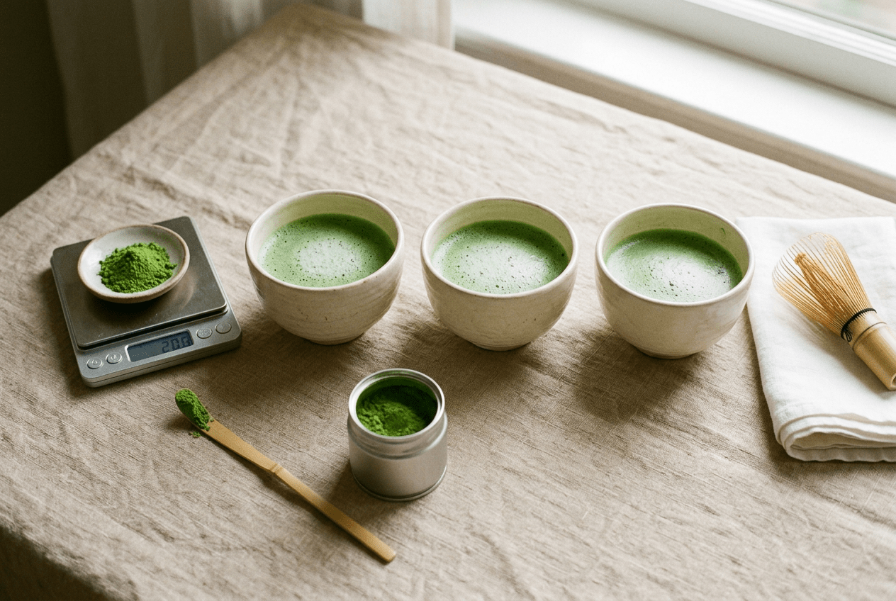 Combien de matcha par jour ? Dosage, calories, caféine - Tsuki Matcha