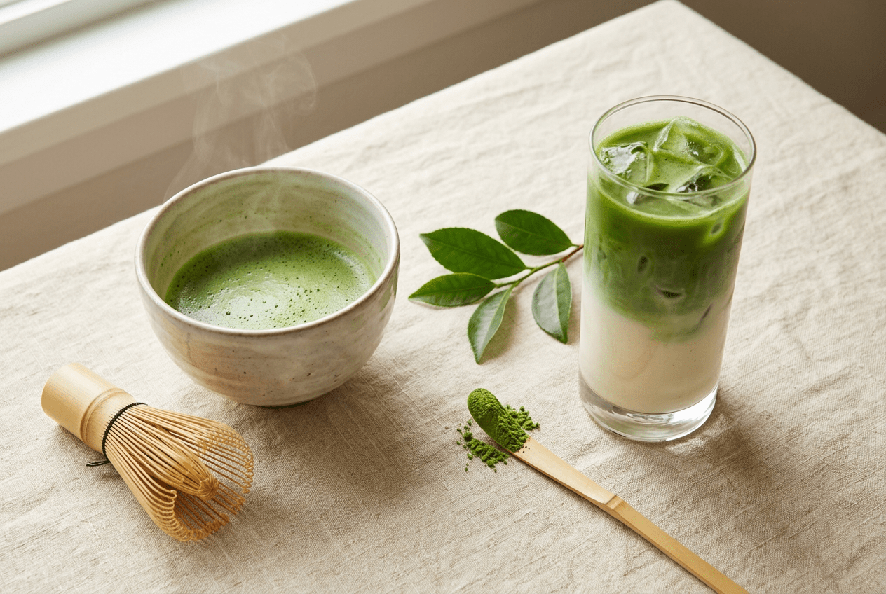 Comment boire le matcha : chaud, froid, latte, pur ? Le guide complet - Tsuki Matcha