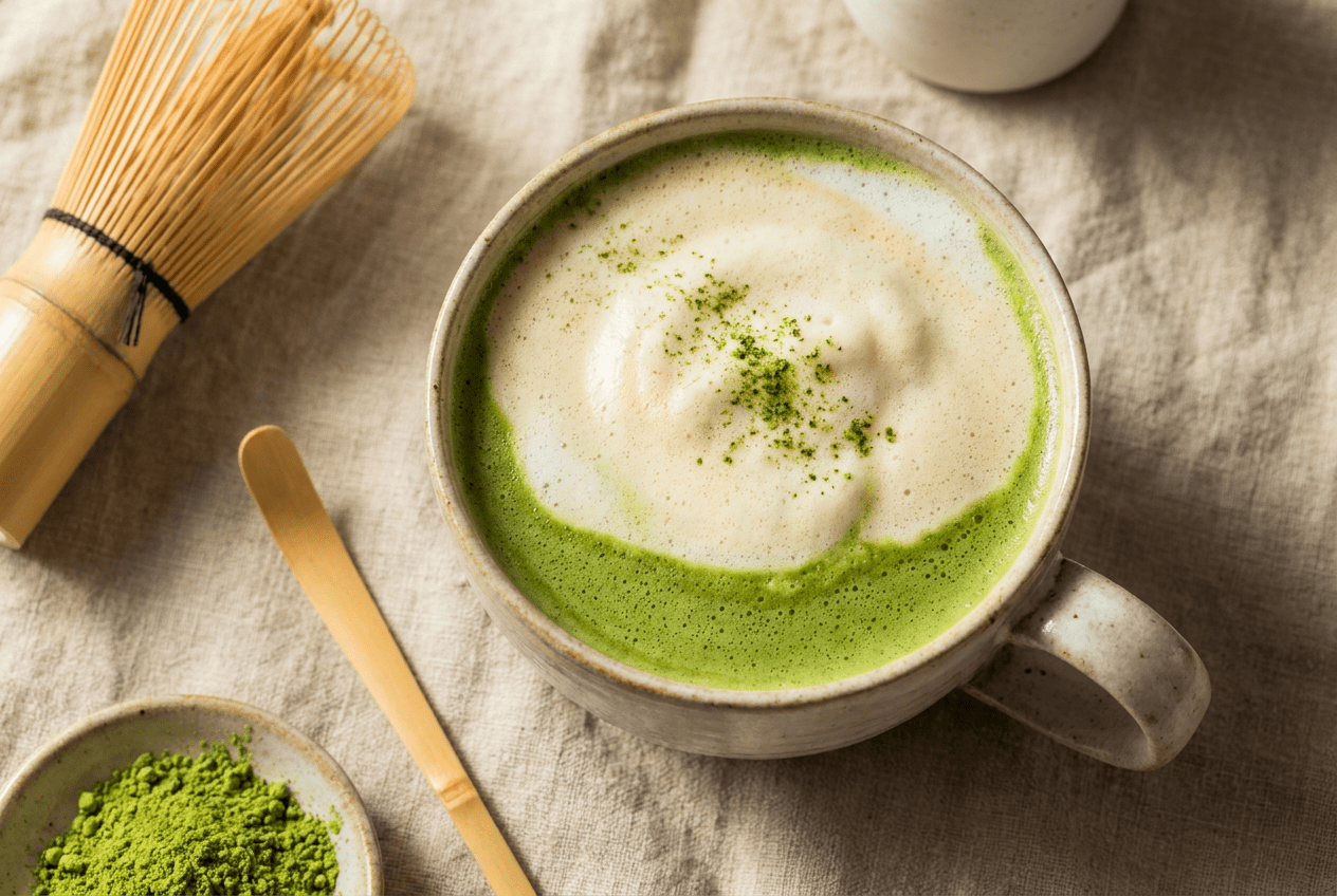 Comment faire un matcha latte maison (sans machine) - Tsuki Matcha