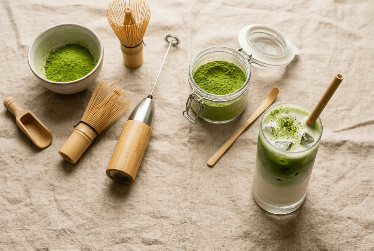 Comment préparer un matcha latte rapidement : 3 méthodes testées - Tsuki Matcha
