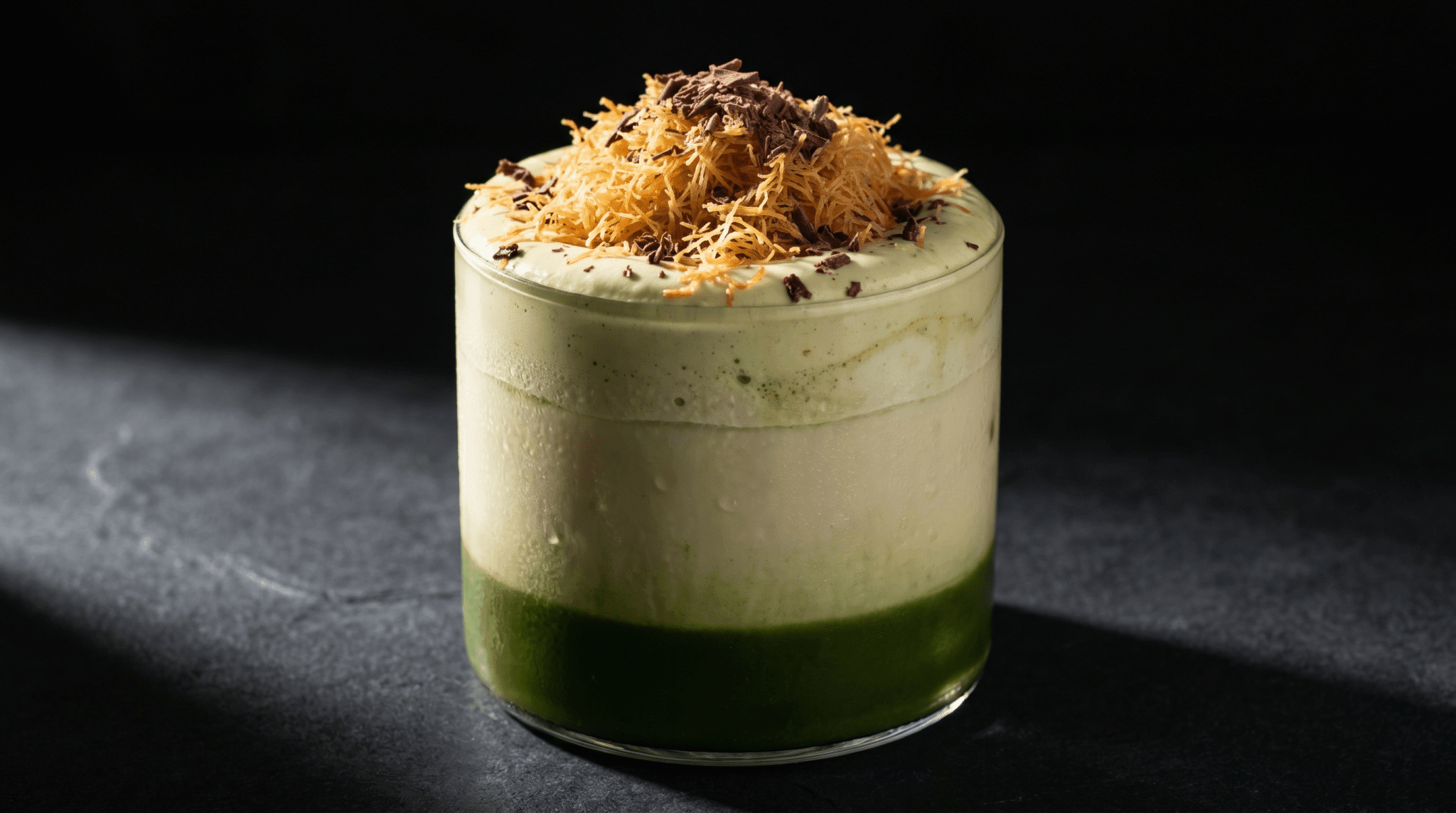 Dubai Matcha : Lait de Pistache, Matcha Cérémonial & Crème Kunafa - Tsuki Matcha