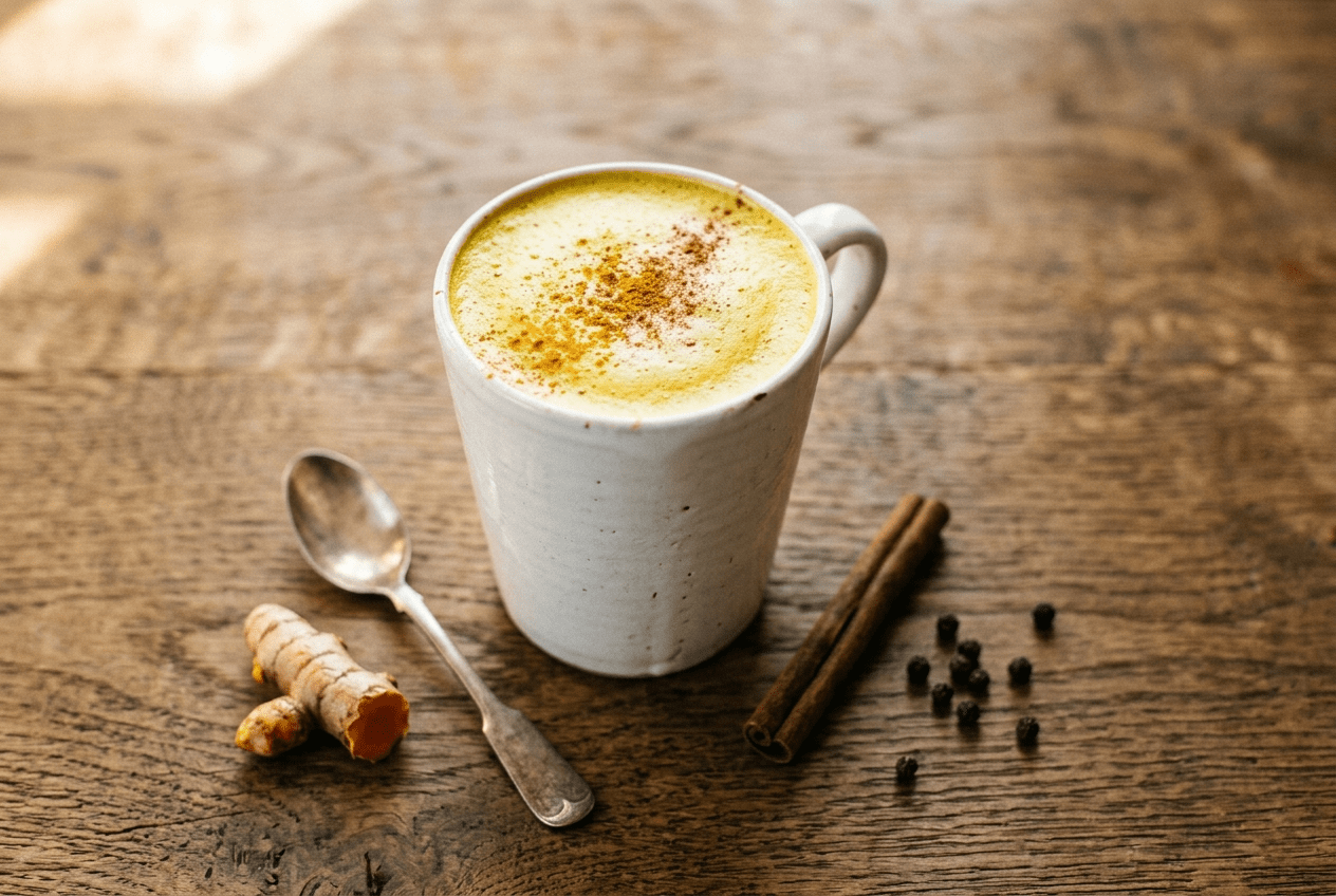 Golden latte : recette, bienfaits et pourquoi c'est la boisson anti-stress du moment - Tsuki Matcha