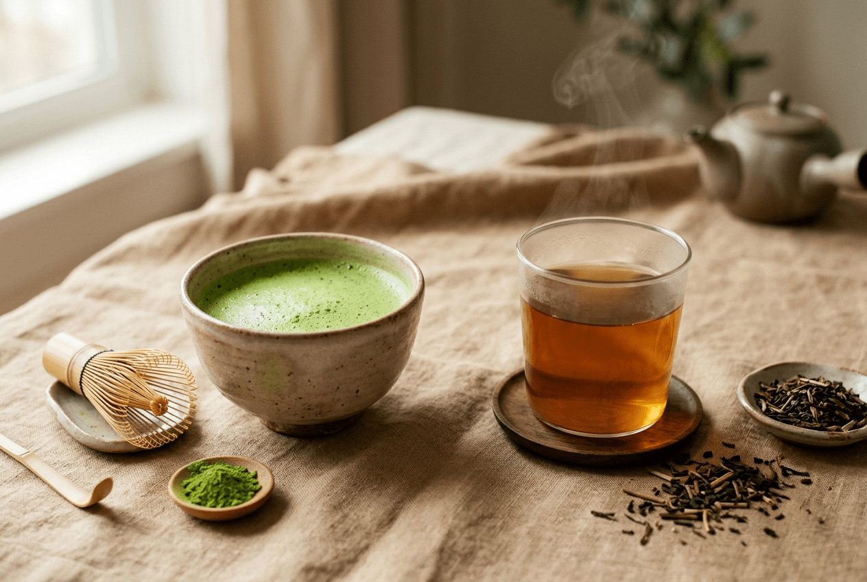 Hojicha vs matcha : lequel choisir selon vos besoins ? - Tsuki Matcha