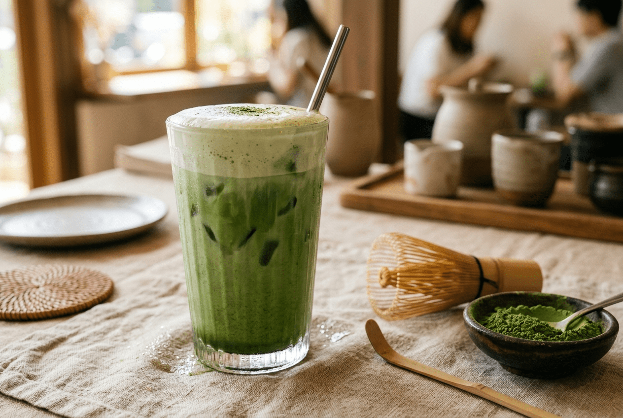 Matcha cold foam maison en 3 minutes - Tsuki Matcha