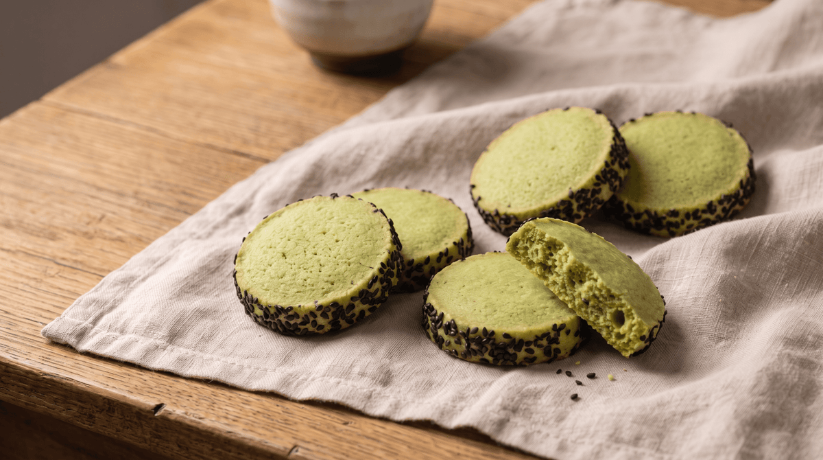 Matcha et sésame noir : la recette du shortbread japonais - Tsuki Matcha