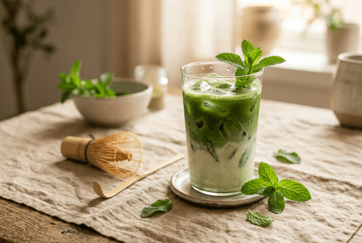 Matcha menthe : la recette de la boisson fraîche et énergisante - Tsuki Matcha