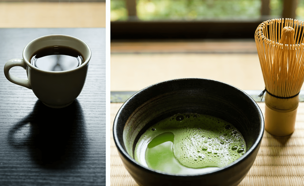 Matcha vs café : quelles différences pour l’énergie, la concentration et la santé - Tsuki Matcha
