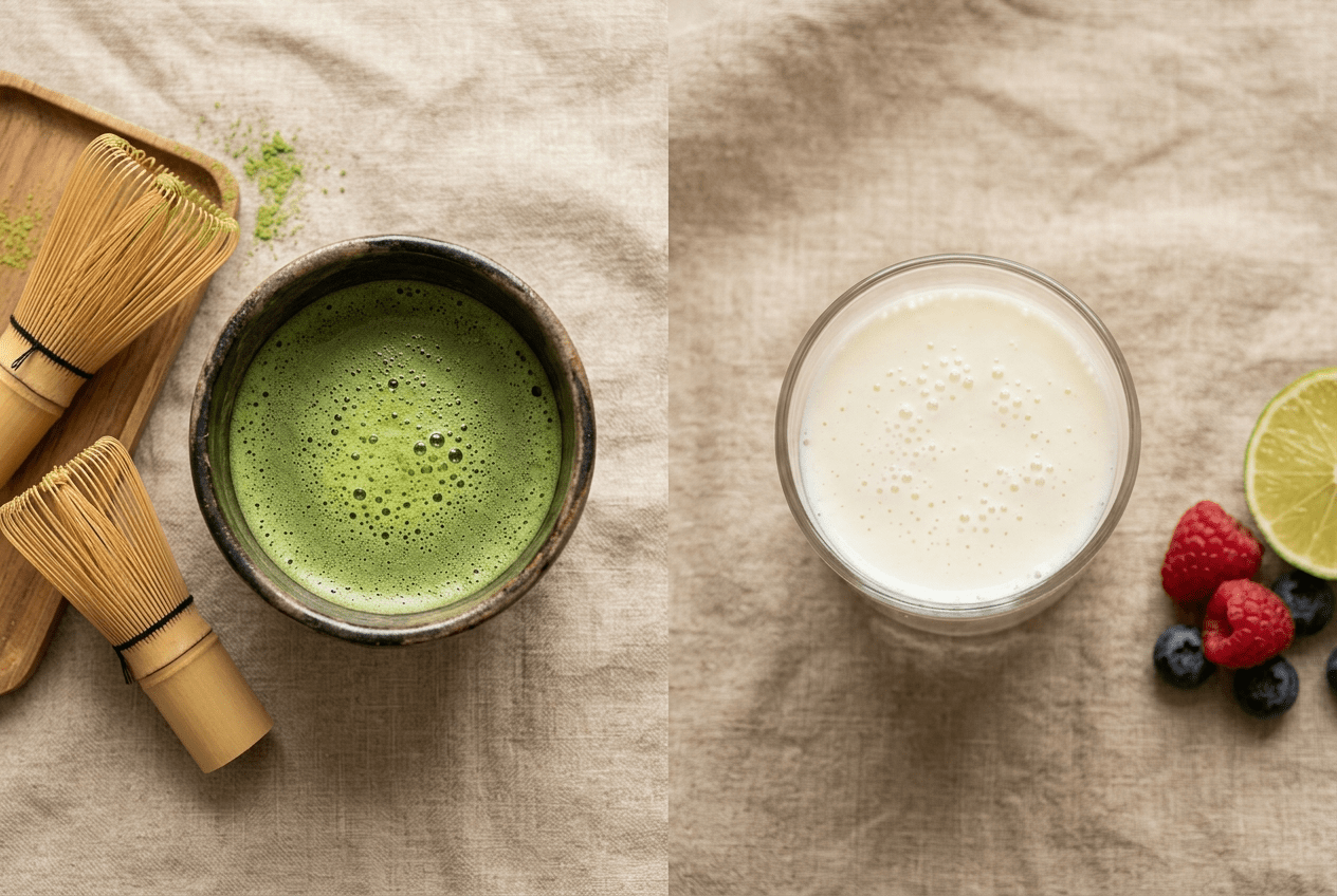 Matcha vs kéfir : quel allié pour la digestion et l'énergie ? - Tsuki Matcha