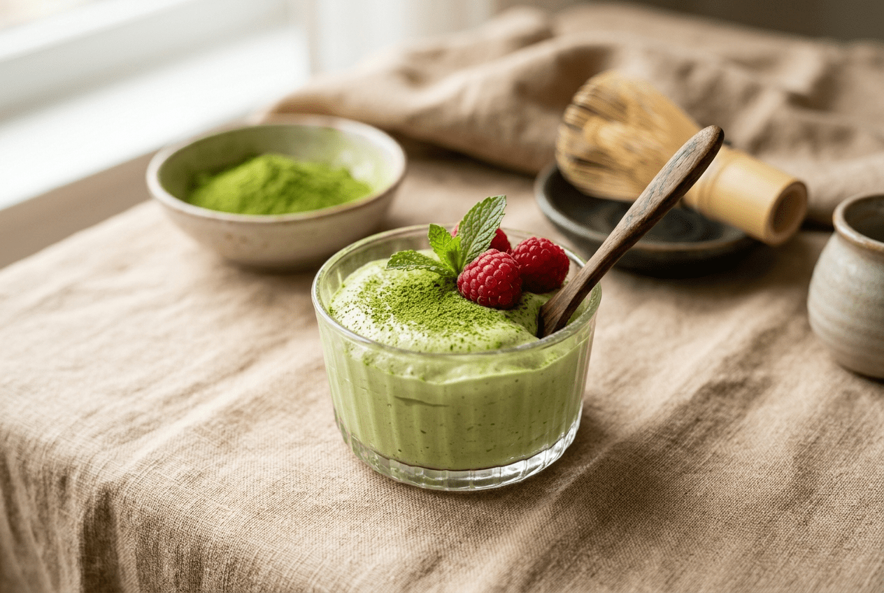 Mousse au matcha : la recette facile d'un dessert léger et aérien - Tsuki Matcha
