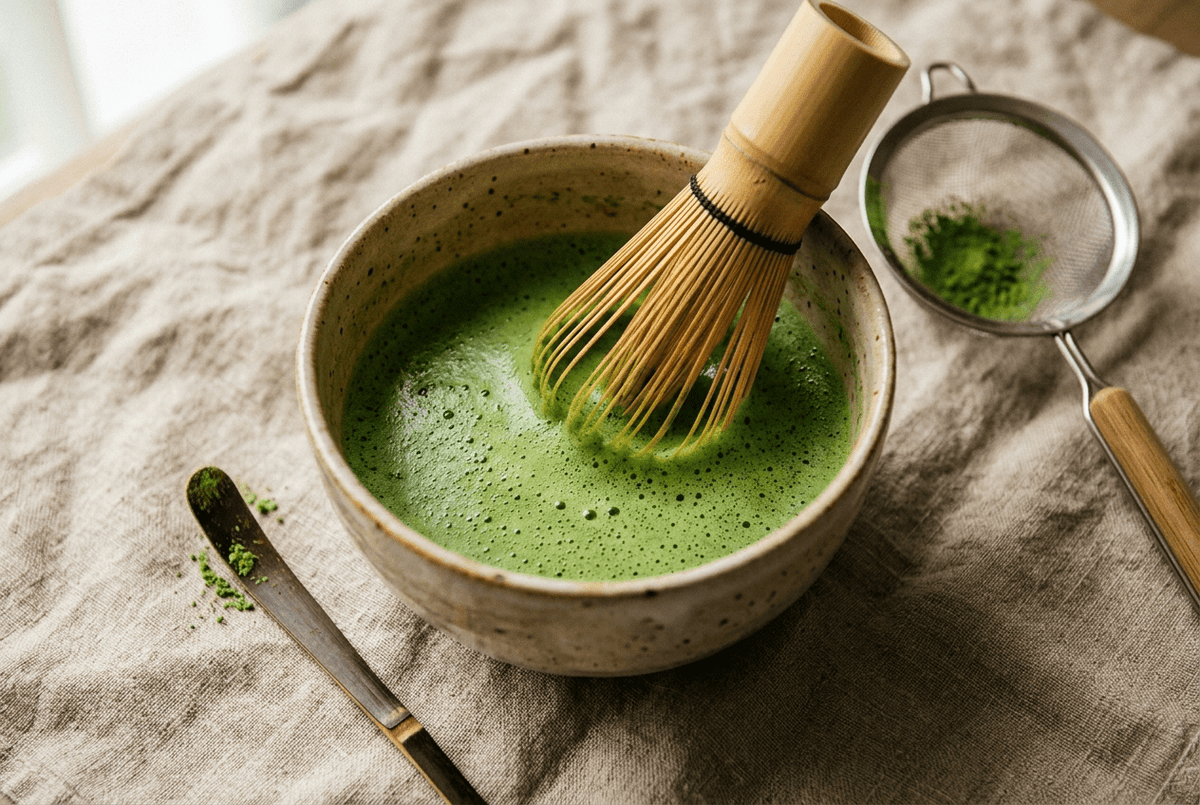 Pourquoi mon matcha fait des grumeaux (et comment le préparer bien lisse) - Tsuki Matcha