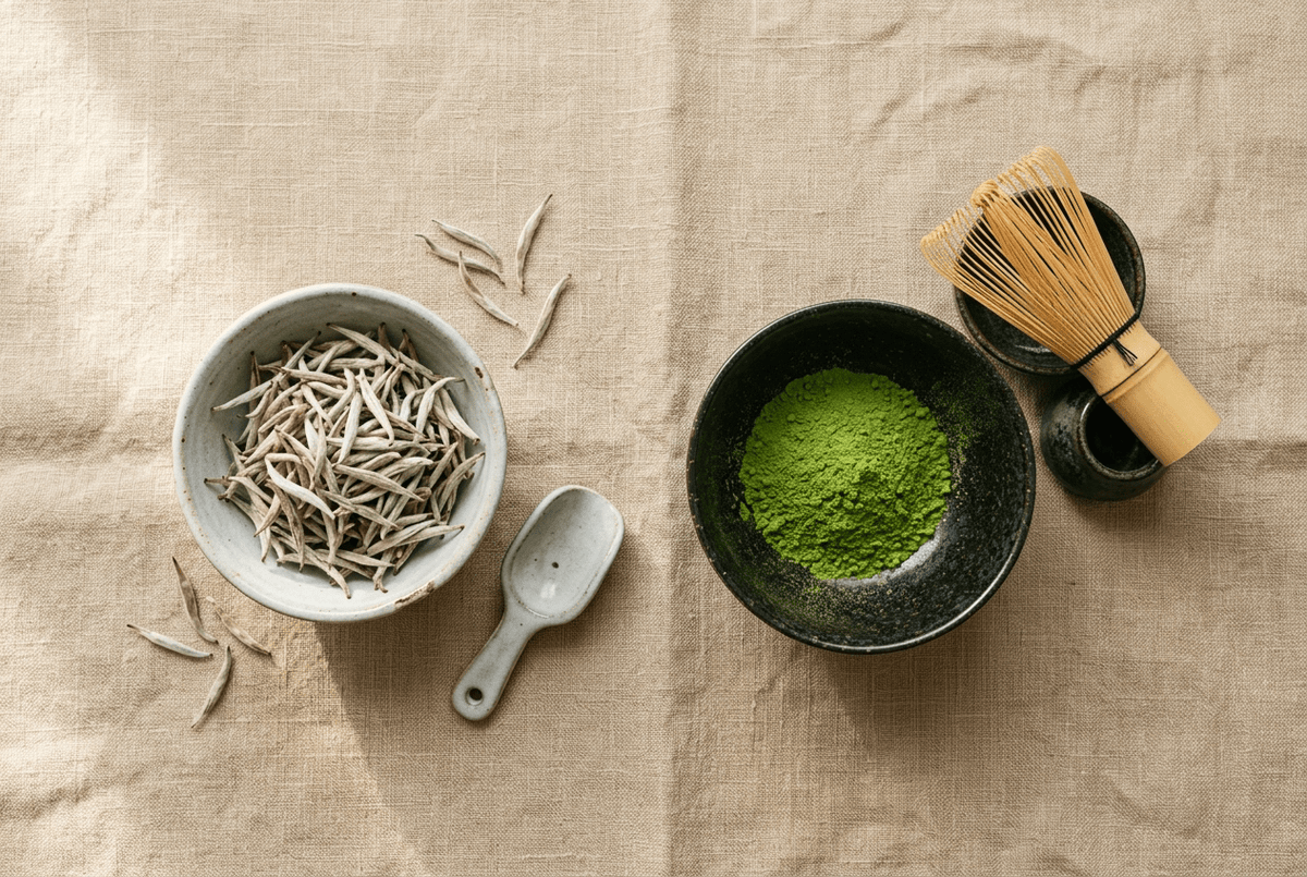 Thé blanc : origine, bienfaits et comparatif avec le matcha - Tsuki Matcha