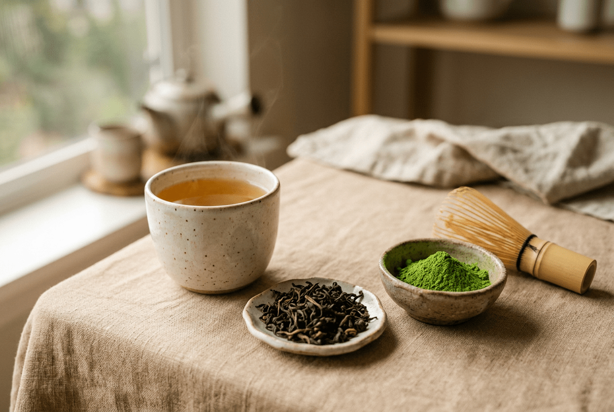 Thé oolong (thé bleu) : origine, bienfaits et comparatif avec le matcha - Tsuki Matcha