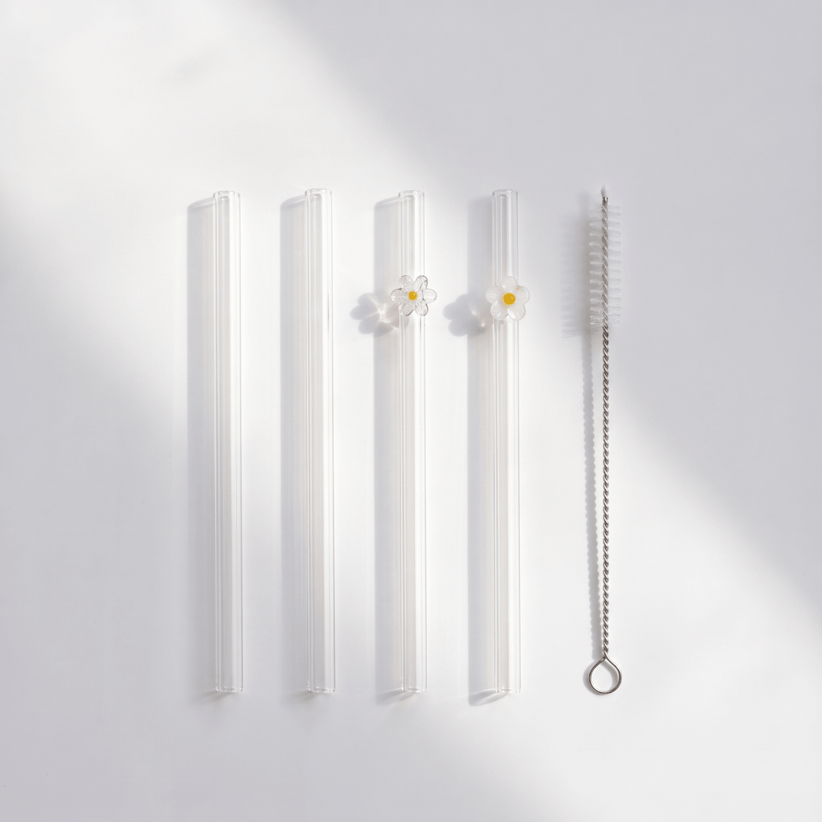 Lot de 4 pailles en verre - Tsuki Matcha
