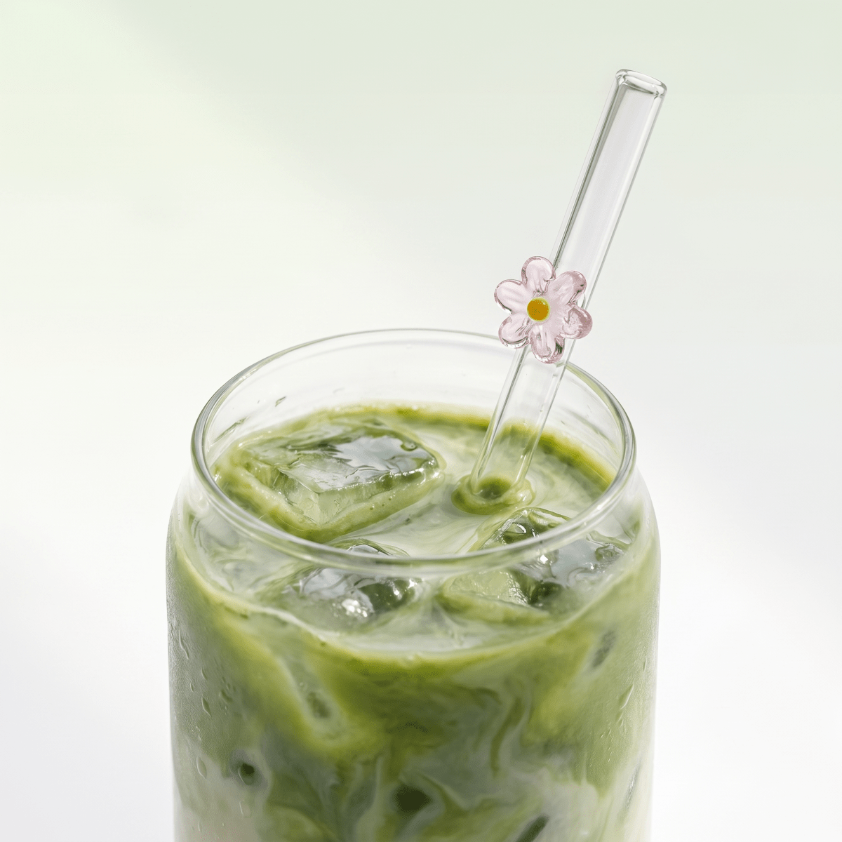 Lot de 4 pailles en verre - Tsuki Matcha