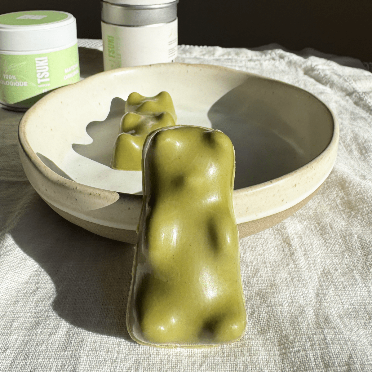 Ourson Chocolat Blanc Matcha - Tsuki Matcha